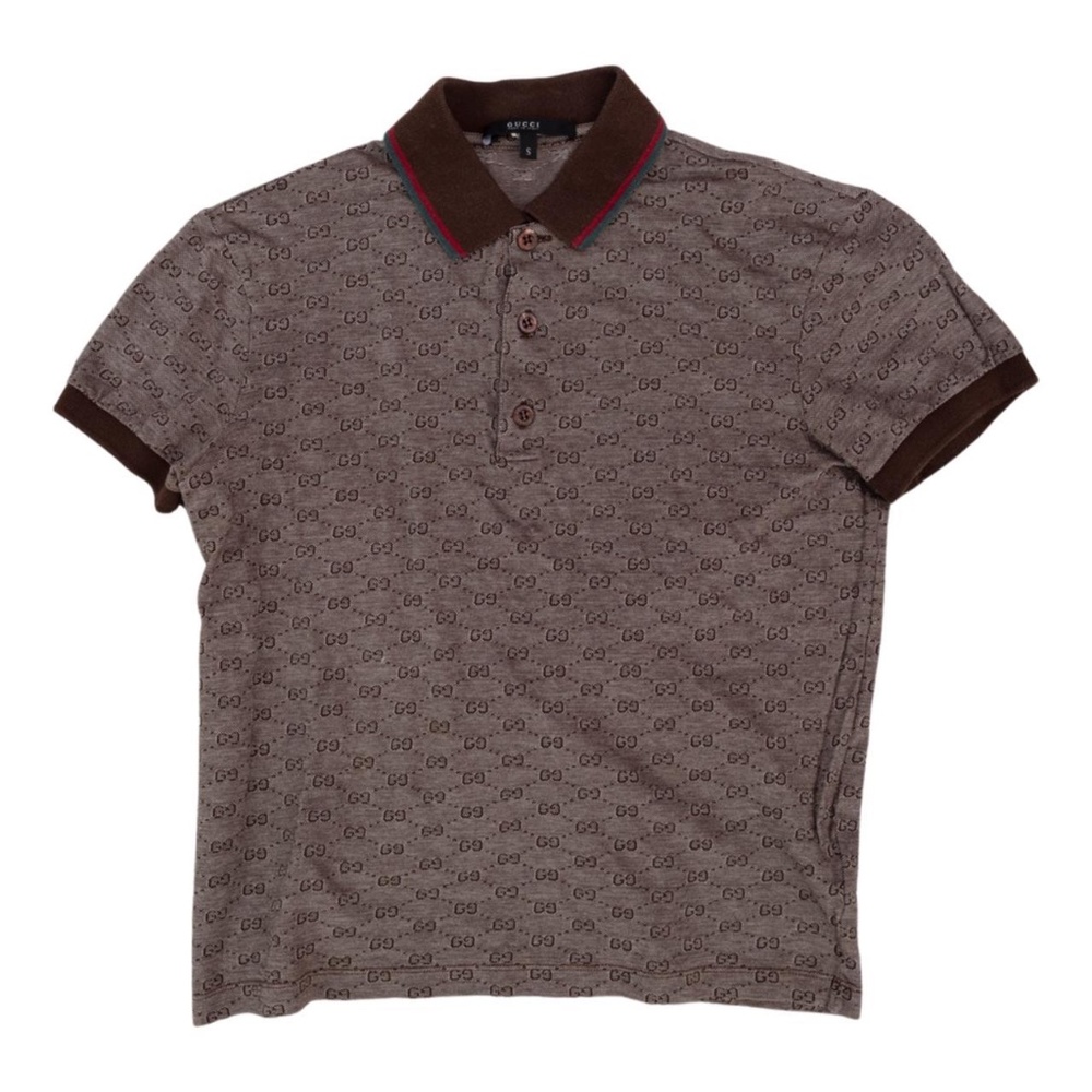 2000's Gucci Polo Shirt with all-over print